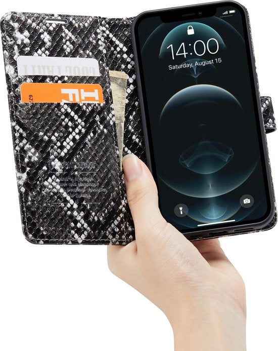 iPhone 11 Hoesje - Zwart - Slangen Bookcase
