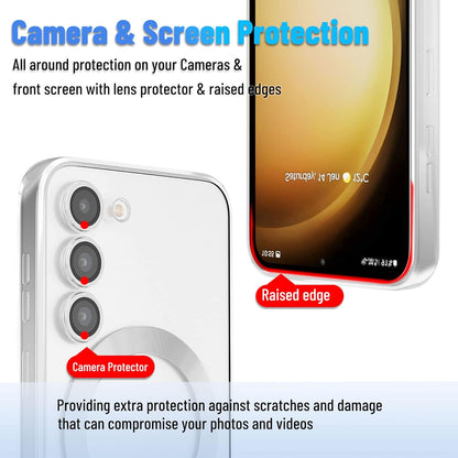 Samsung Galaxy S23 FE Hoesje - Zilver - Siliconen MagSafe Back Cover