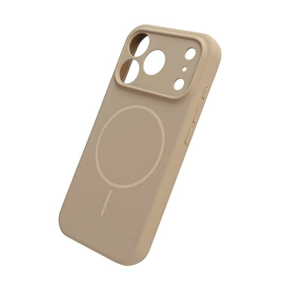 Apple iPhone 18 Pro Hoesje - Zand Beige - Zachte Liquid Siliconen MagSafe Back Cover