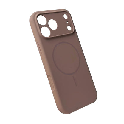 Apple iPhone 17 Pro Max Hülle - Braun - Magnetisches Liquid Silikon MagSafe Backcover mit Kameraschutz