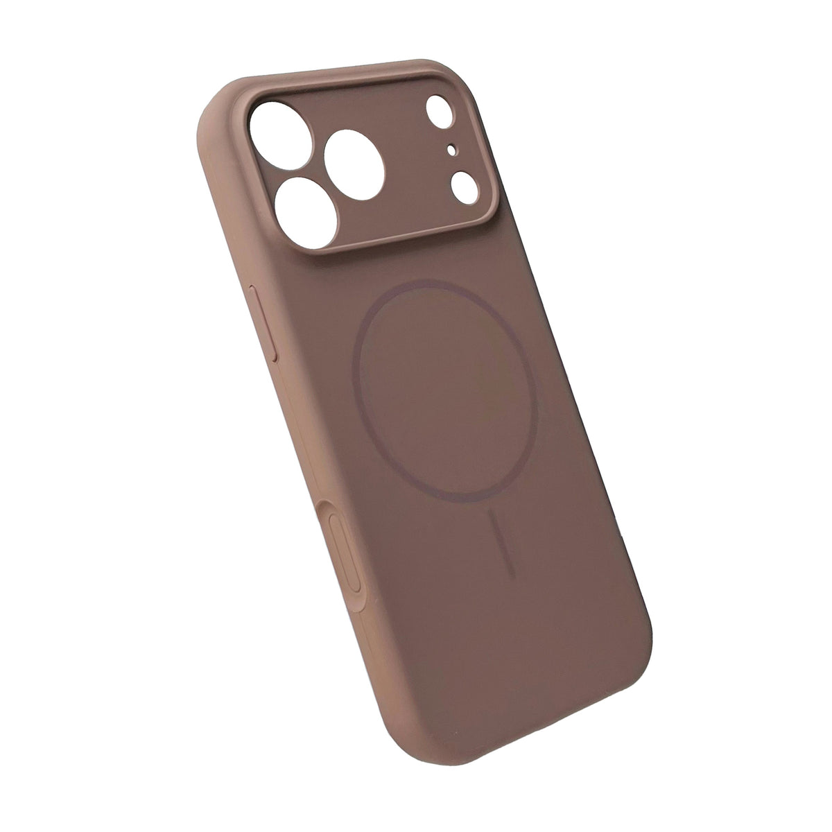 Apple iPhone 18 Pro Max Hoesje - Bruin - Zachte Liquid Siliconen MagSafe Back Cover