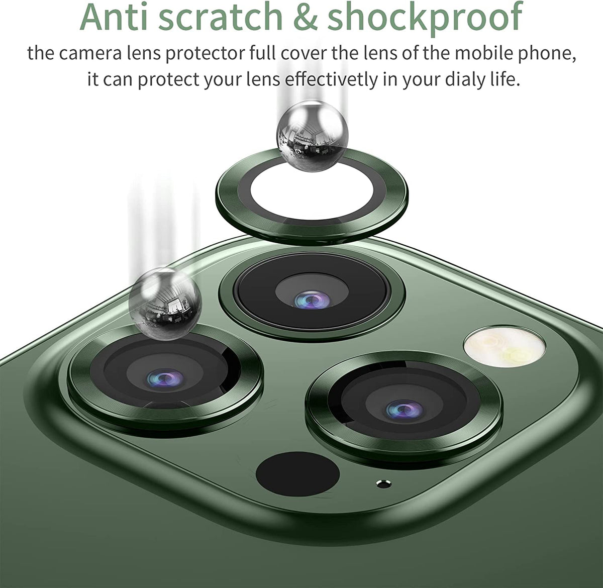 Apple iPhone 13 Pro Lens Protector - Groen - 1 Stuk