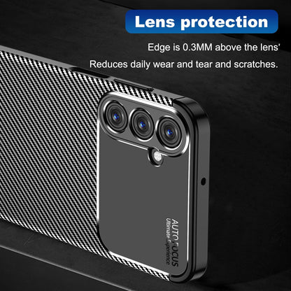 Samsung Galaxy A25 Hoesje - Zwart - Carbon Back Cover