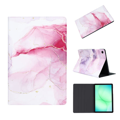 Samsung Galaxy Tab A11 Plus Tablethoes - Marmer Roze - Smart Cover