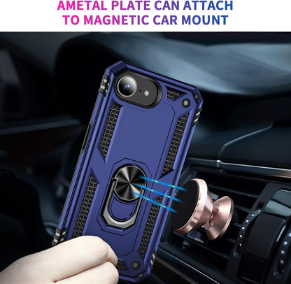 Apple iPhone 17e Hoesje - Blauw - Armor Kickstand Back Cover