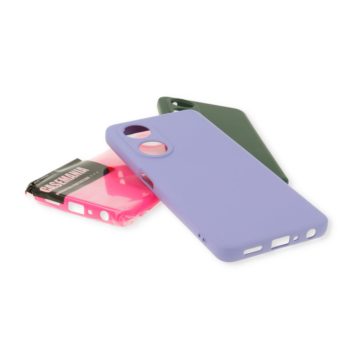 Oppo A58 Hoesje - Rood - Siliconen Back Cover met Telefoonkoord