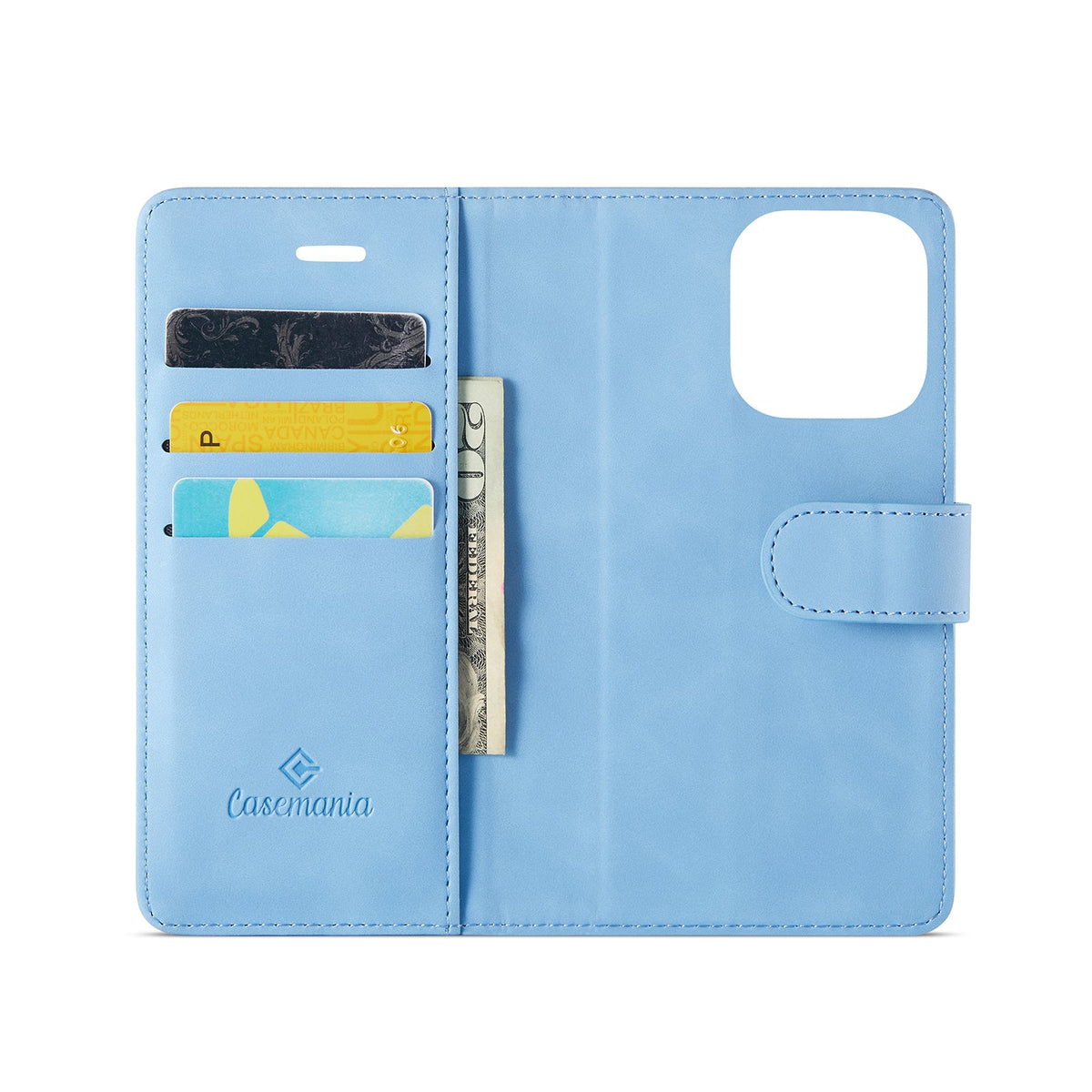 Apple iPhone 16 Pro Hoesje - Sky Blue - 2 in 1 Bookcase