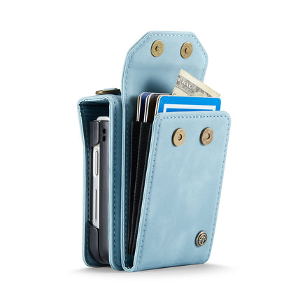 Samsung Galaxy Z Flip 7 FE Hoesje - Aqua Blue - Portemonnee Bookcase met Telefoonkoord