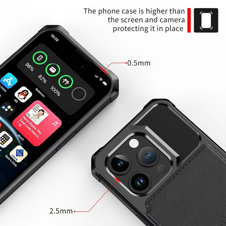 iPhone 15 Pro Hoesje - Zwart - RFID Back Cover