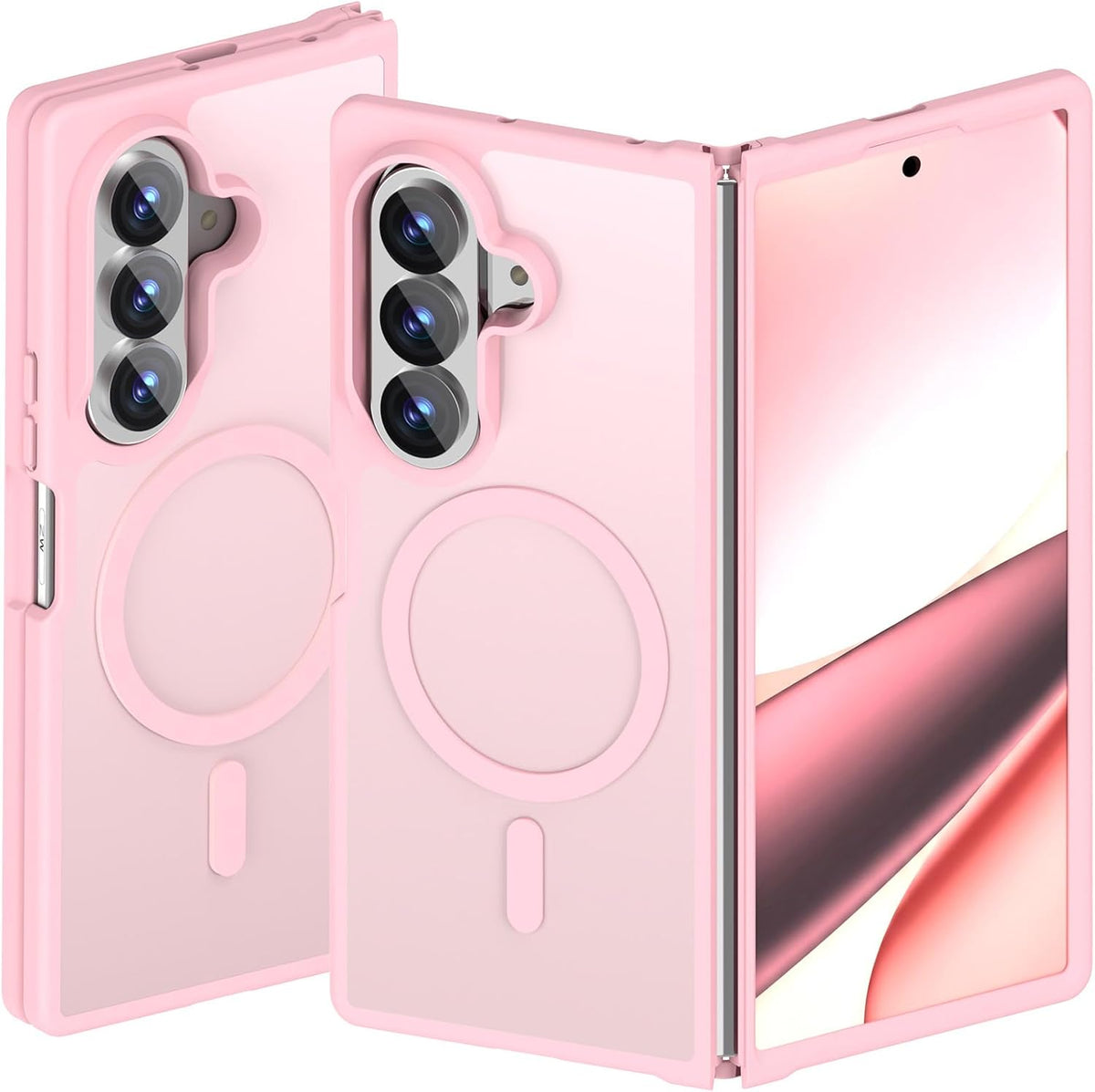 Samsung Galaxy Z Fold8 Ultra Hoesje - Licht Roze - Matte Armor MagSafe Back Cover