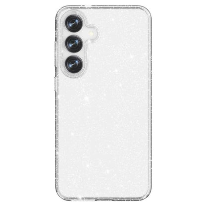 Samsung Galaxy S25 Hoesje - Zilver - Glitter Back Cover