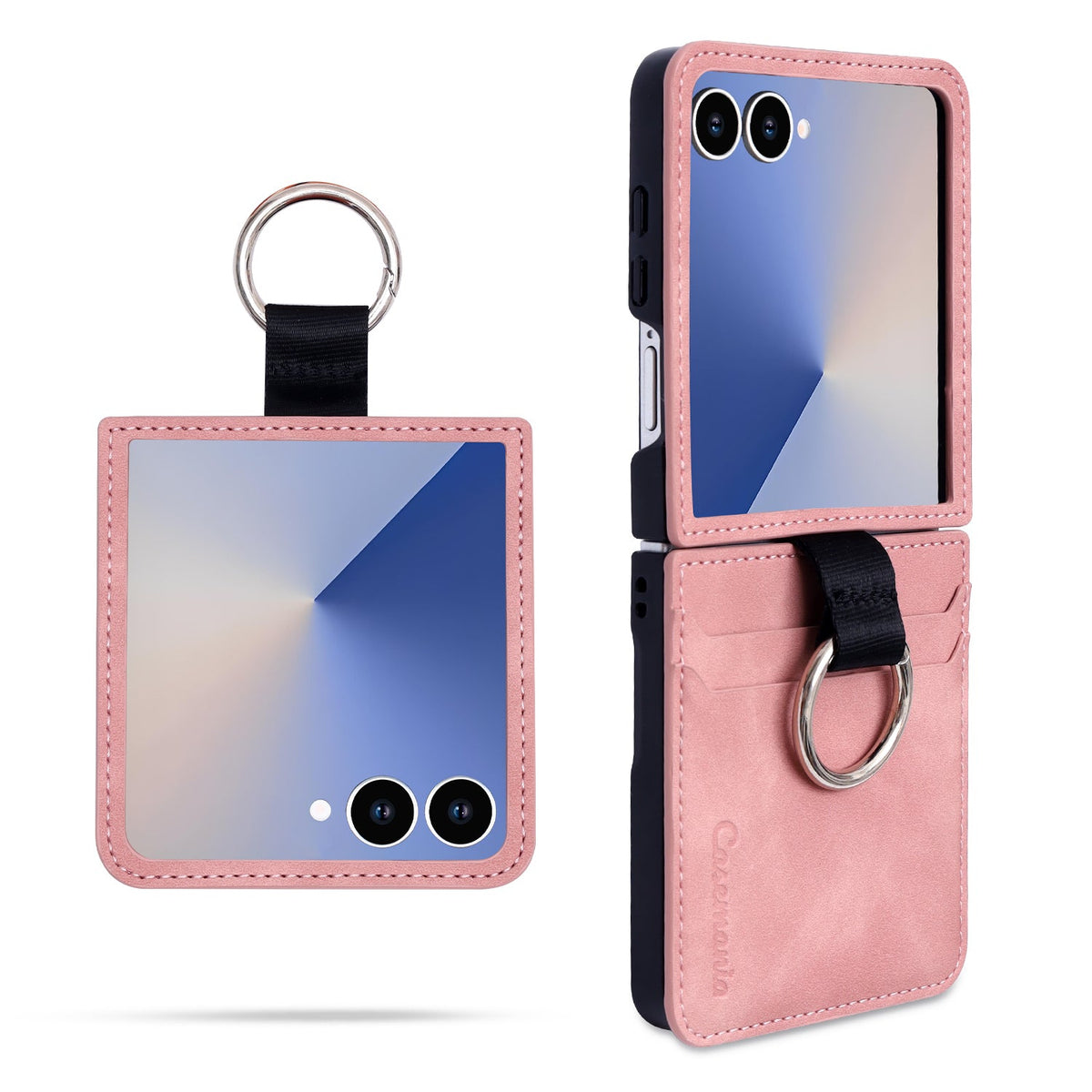 Samsung Galaxy Z Flip 7 Case - Pale Pink - Ring Kickstand Back Cover