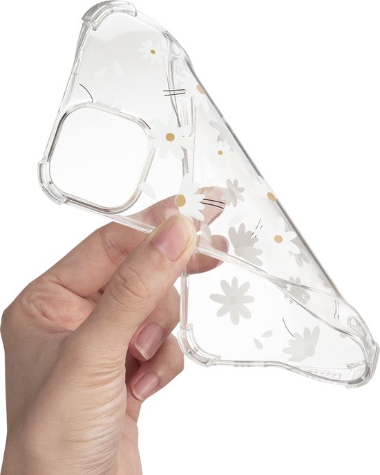iPhone 14 Plus Hoesje - Bloemen - Anti-Shock Printje Back Cover