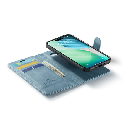 Apple iPhone Air Hülle - Aqua Blue - Luxus-2-in-1-MagSafe-Klapphülle mit Kartenfach