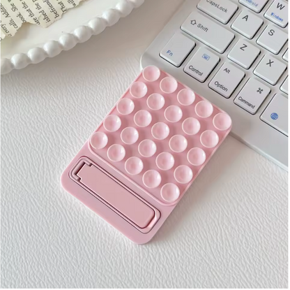 Casemania Silicone Suction Cup Sticker with Kickstand - Pink - 1 Piece