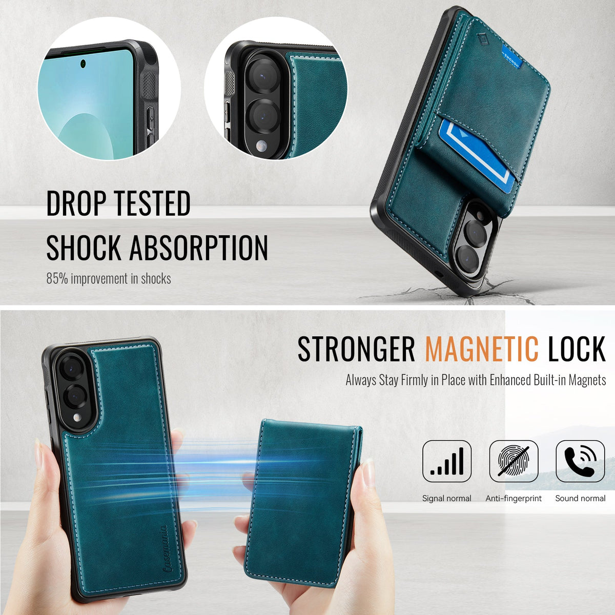 Samsung Galaxy S25 Edge Hoesje - Emerald Green - Back Cover met Pasjeshouder