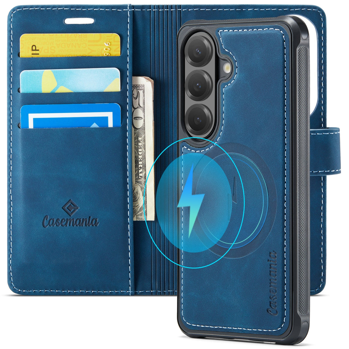 Samsung Galaxy A27 Hoesje - Navy Blue - 2 in 1 MagSafe Bookcase