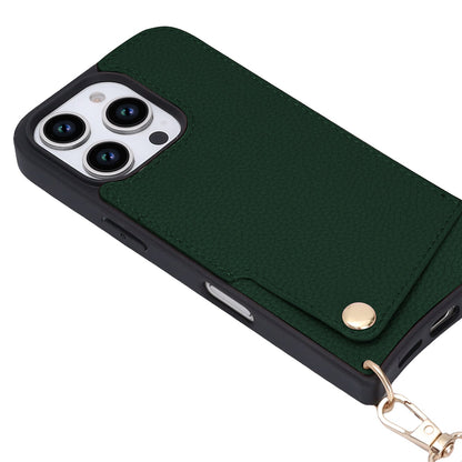 Apple iPhone 16 Pro Max Hülle - Grün - Backcover mit Handschlaufe und Handykette