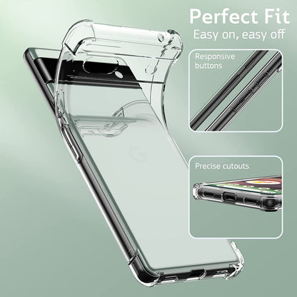 Google Pixel 6a Hoesje - Transparant - Anti-Shock Back Cover