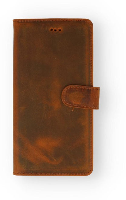 Samsung Galaxy S21 Ultra Hoesje - Bruin - Echt Leren Bookcase
