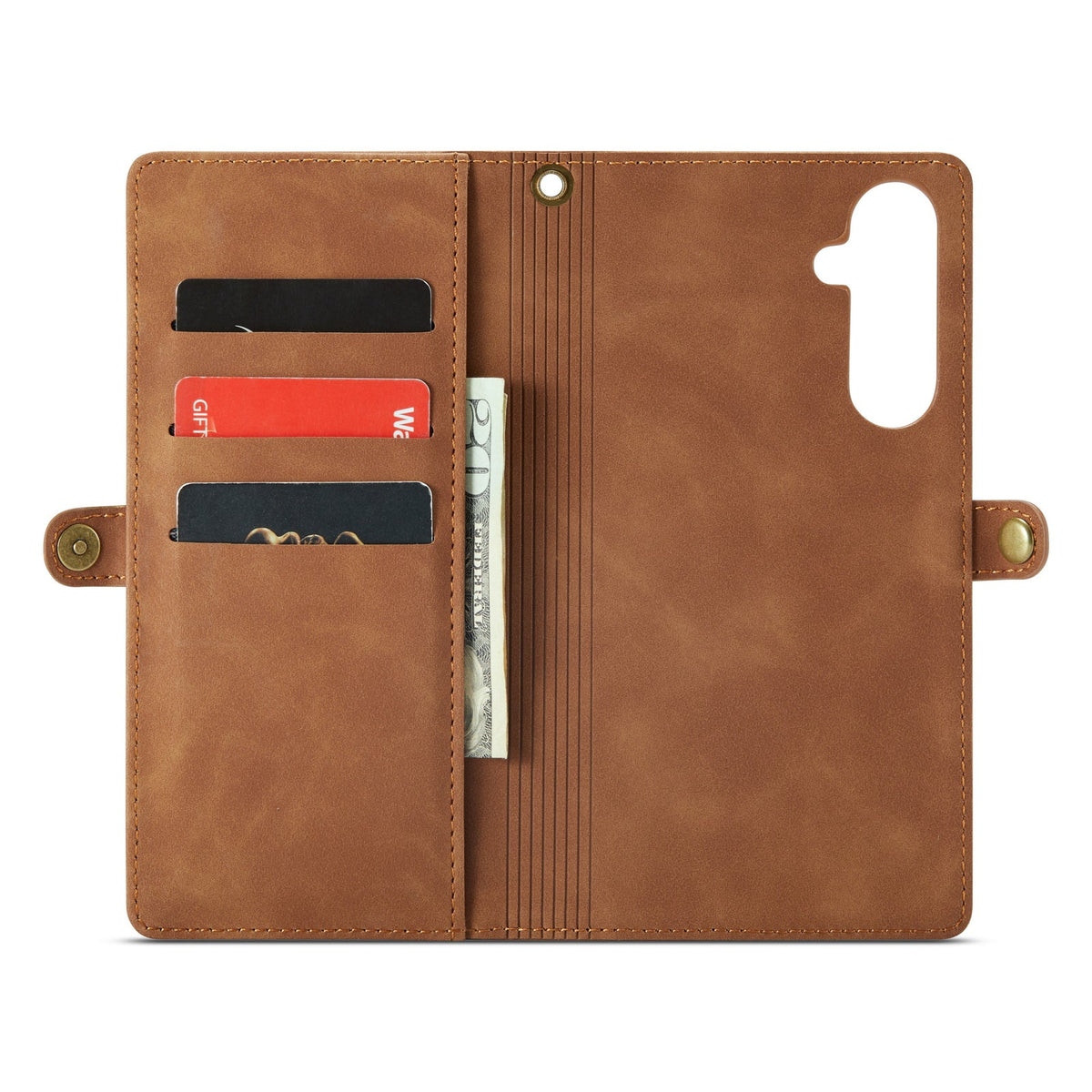 Samsung Galaxy A55 Case - Sienna Brown - 2-in-1 Wallet Case with 10 Card Slots