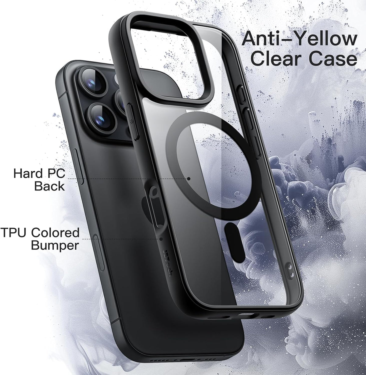 Apple iPhone 16 Pro Hoesje - Zwart - Bumper MagSafe Back Cover