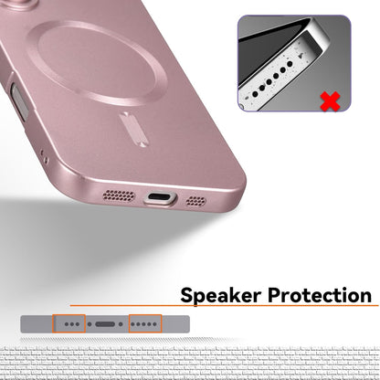 iPhone 16 Hoesje - Roze - Matte Siliconen MagSafe Back Cover