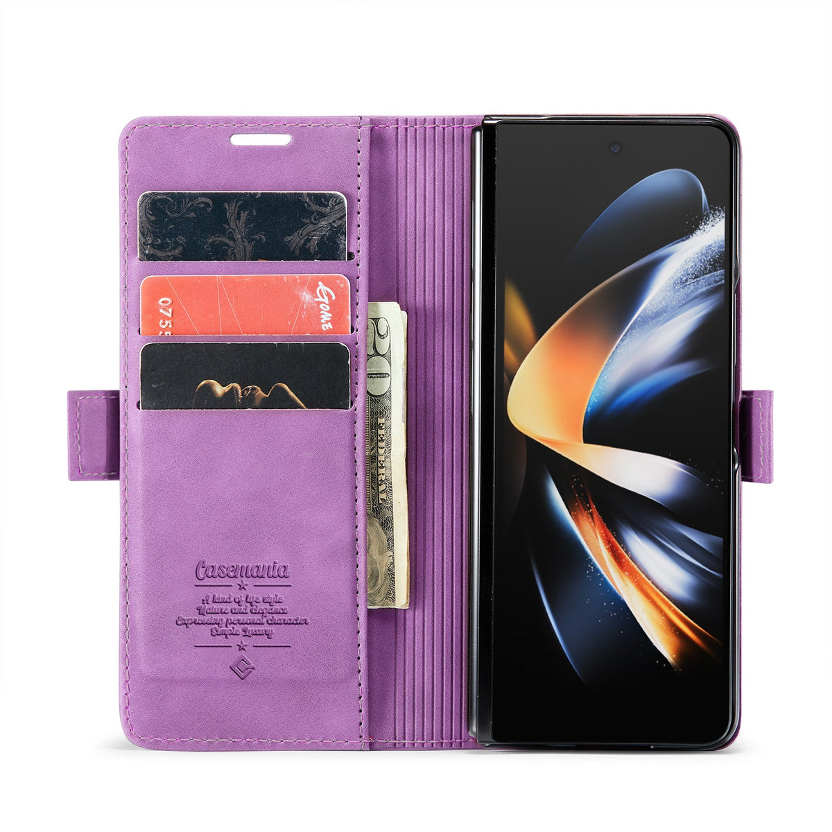 Samsung Galaxy Z Fold 5 Hoesje - Bright Lila - Bookcase