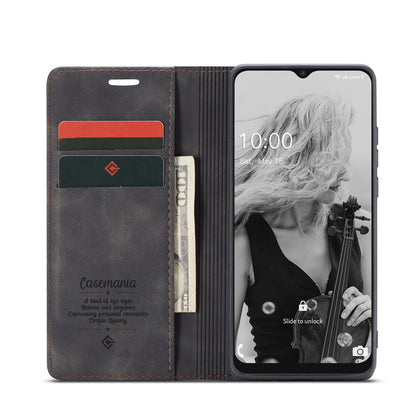 Oppo A58 Hülle - Charcoal Gray - Schlanke Klapphülle mit Kartenfach