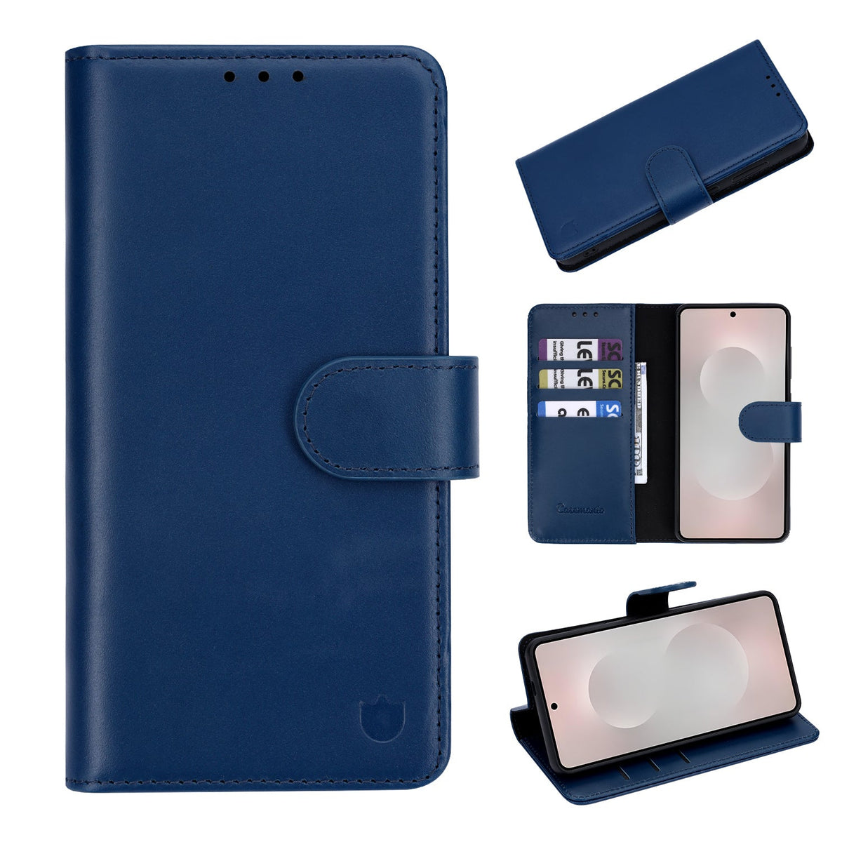 Samsung Galaxy S26 Ultra Hoesje - Navy Blue - Echt Leren 2 in 1 MagSafe Bookcase