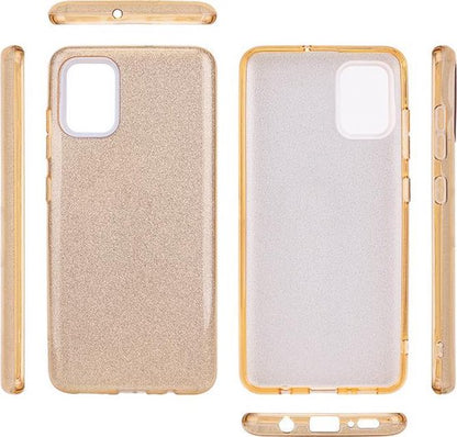 Samsung Galaxy A51 Hoesje - Goud - Glitter Back Cover