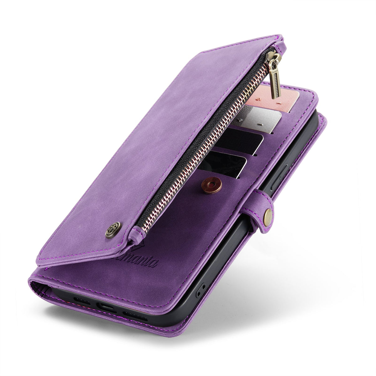 Apple iPhone 15 Pro Max Hoesje - Pastel Pink - Luxe MagSafe Bookcase met Rits en Telefoonkoord