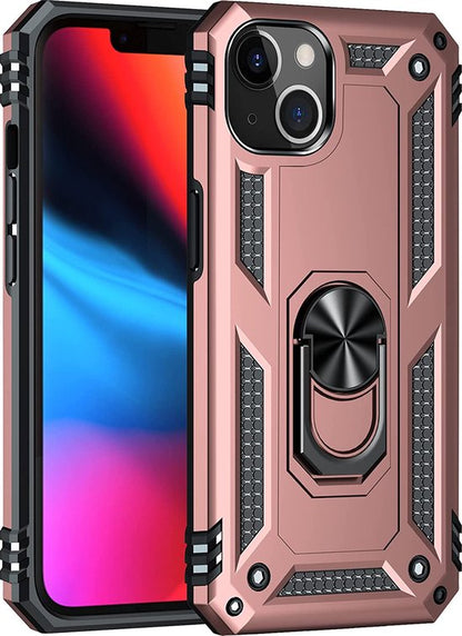 Apple iPhone 14 Hoesje - Roségoud - Armor Kickstand Back Cover