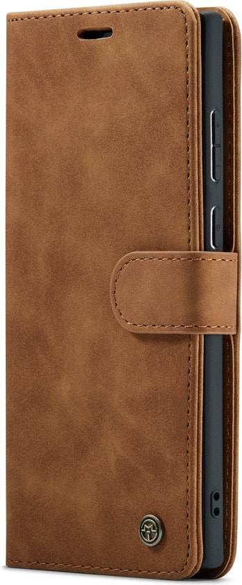 Samsung Galaxy S23 Ultra Hoesje - Sienna Brown - 2 in 1 Bookcase