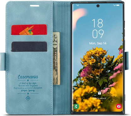 Samsung Galaxy S22 Ultra Hoesje - Aqua Blue - Bookcase