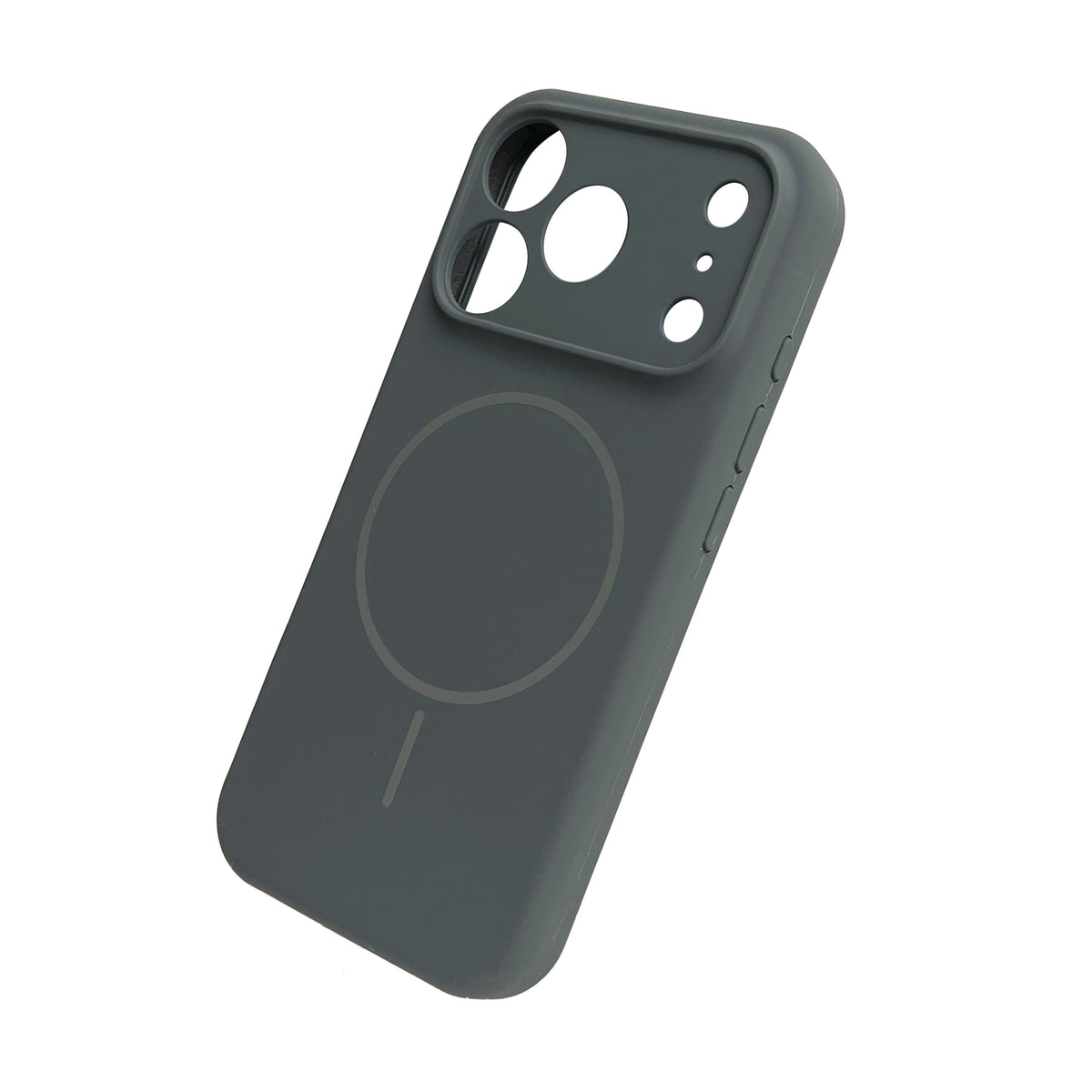 Apple iPhone 18 Pro Hülle - Grau - Weiches Liquid-Silikon MagSafe Backcover