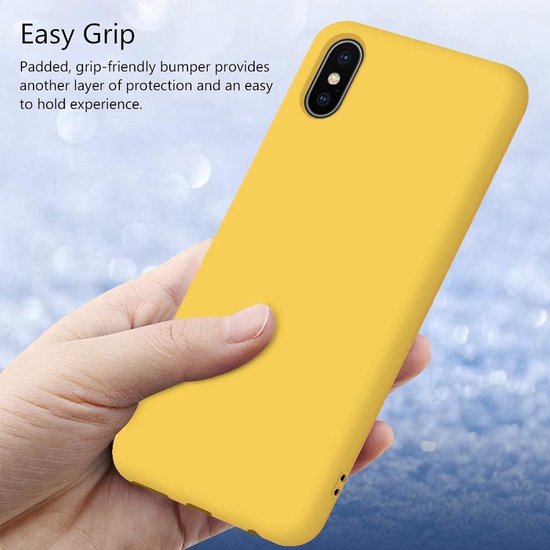 Apple iPhone X/10 Hoesje - Geel - Siliconen Back Cover