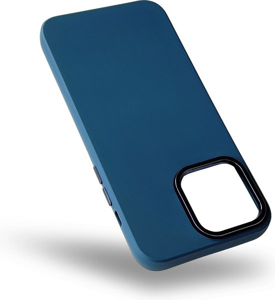 Apple iPhone 14 Pro Hoesje - Donker Blauw - Shockproof Siliconen Back Cover