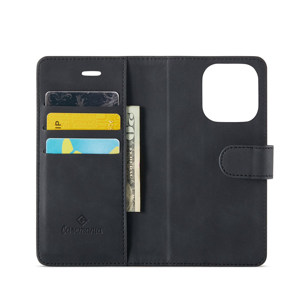Apple iPhone 16 Pro Hülle - Charcoal Gray - 2-in-1 Klapphülle mit Kartenfach