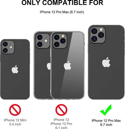 Apple iPhone 12 Pro Max Case - Clear - Shockproof Back Cover