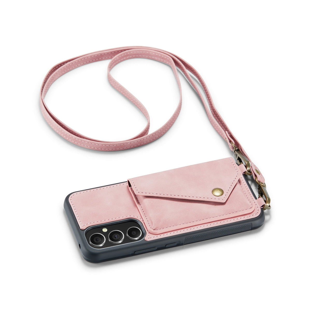 Samsung Galaxy S23 Plus Hoesje - Pale Pink - Luxe Back Cover met Telefoonkoord