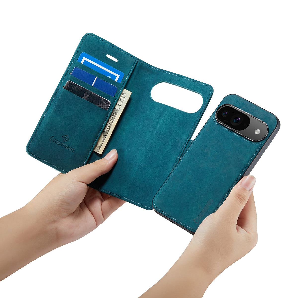 Google Pixel 6a Hoesje - Emerald Green - 2 in 1 Bookcase