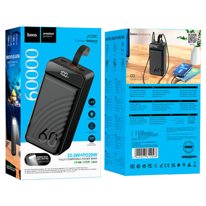 Hoco Powerbank 60.000mAh 22.5W - Zwart