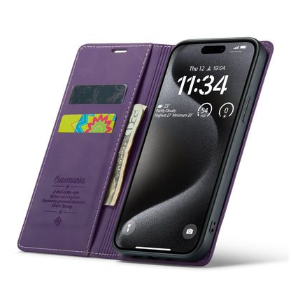 Apple iPhone 15 Plus Hoesje - Dark Purple - Dunne Bookcase