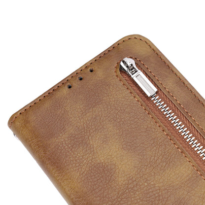Apple iPhone 17 Pro Hoesje - Bruin - Luxe Bookcase met Rits
