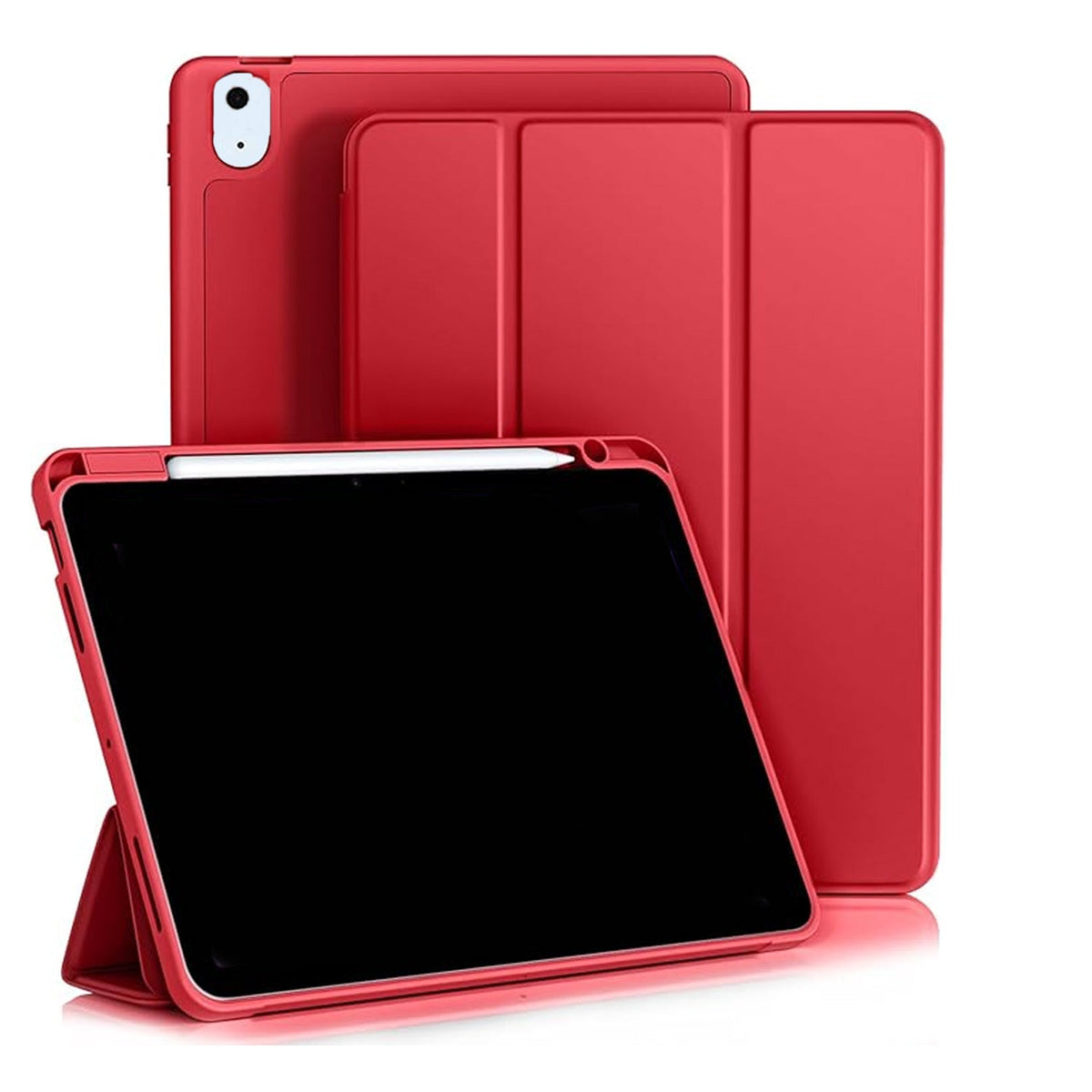 Apple iPad 2025 (11th Gen) Tablet Case - Red - Pen Slot Smart Cover