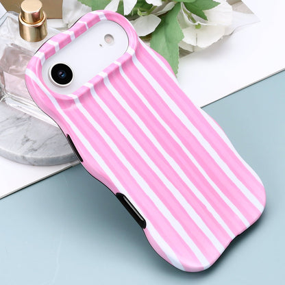 Apple iPhone Air Hoesje - Roze - Wave Edge Back Cover