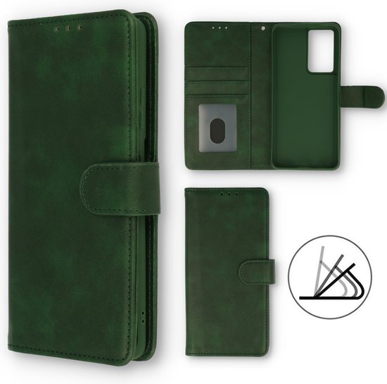 Samsung Galaxy S22 Ultra Hoesje - Groen - Luxe Bookcase