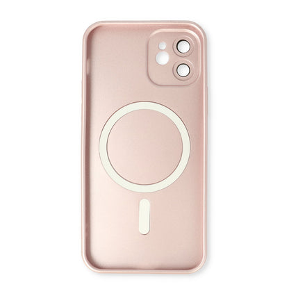 Apple iPhone 12 Case - Pink - Matte Silicone MagSafe Back Cover