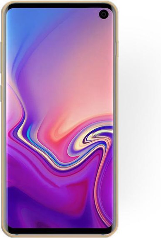 Samsung Galaxy S10 Hoesje - Goud - Glitter Back Cover